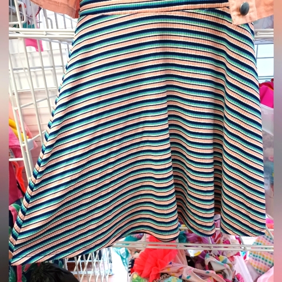 KNIT WORKS Denim Jean Jacket Stripe Dress 2pc Set NWT - Picture 5 of 9